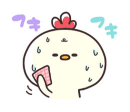 Chicken & chick winter sticker #13001953