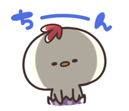 Chicken & chick winter sticker #13001955
