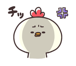 Chicken & chick winter sticker #13001958