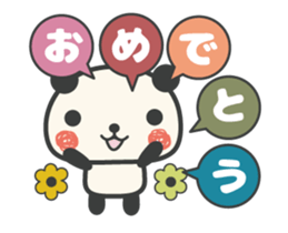 Congratulations panda animation 2 sticker #13002350