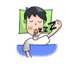 "On jang" The cute young boy. sticker #13002482