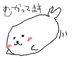 Cute round seals sticker #13003118