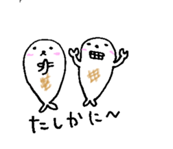 Cute round seals sticker #13003136