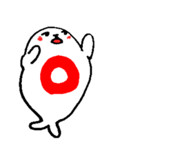 Cute round seals sticker #13003140