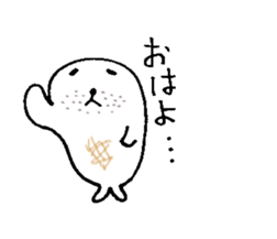 Cute round seals sticker #13003147