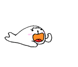 Cute round seals sticker #13003148