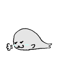 Cute round seals sticker #13003156