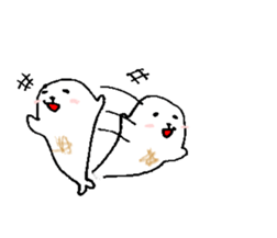 Cute round seals sticker #13003157