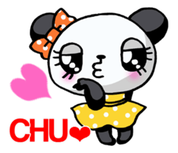 Girl of a loved panda! sticker #13003324