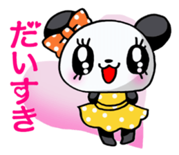 Girl of a loved panda! sticker #13003344