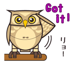 ROBO Owl English sticker #13004260