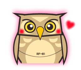 ROBO Owl English sticker #13004265