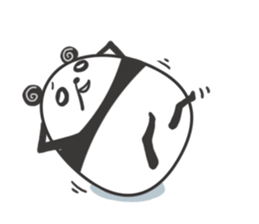 egg-shaped panda sticker #13005497