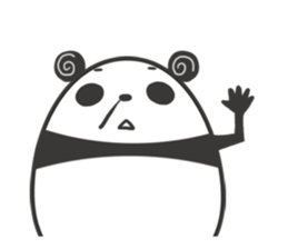 egg-shaped panda sticker #13005504