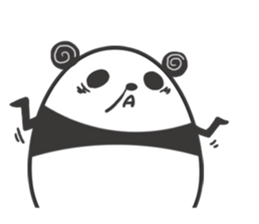 egg-shaped panda sticker #13005506