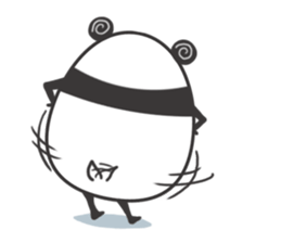 egg-shaped panda sticker #13005508