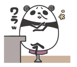 egg-shaped panda sticker #13005509