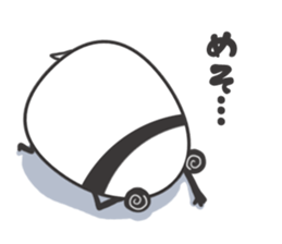 egg-shaped panda sticker #13005515