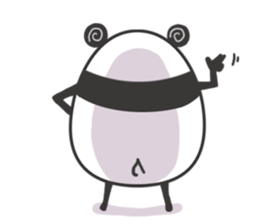 egg-shaped panda sticker #13005517