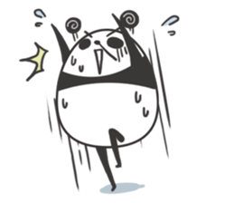 egg-shaped panda sticker #13005520