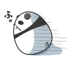egg-shaped panda sticker #13005521