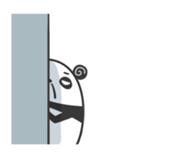 egg-shaped panda sticker #13005525