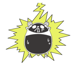 egg-shaped panda sticker #13005531