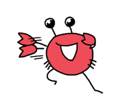 kawaii crab sticker #13006654