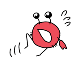 kawaii crab sticker #13006655