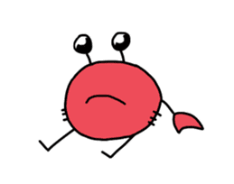kawaii crab sticker #13006659