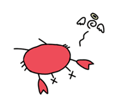kawaii crab sticker #13006661