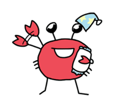 kawaii crab sticker #13006665