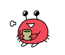 kawaii crab sticker #13006682
