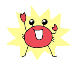 kawaii crab sticker #13006686