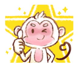 Little White Monkey - For Daily Life sticker #13007142
