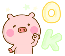 Pig Cute Yokutukau sticker #13009928