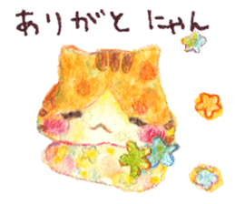 HAPPY YELLOW CAT ''NYANKO'' sticker #13010350