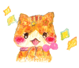 HAPPY YELLOW CAT ''NYANKO'' sticker #13010366