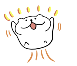 White cat Nyantaro 2 sticker #13010731