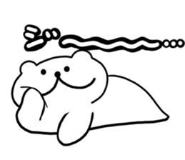 White cat Nyantaro 2 sticker #13010733