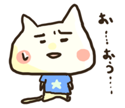 Speaking cat (A line and HA line) sticker #13011057