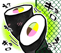 A fat roll sushi sticker sticker #13012437