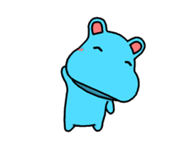 Lovely Hippopotamus (Animation) sticker #13013566