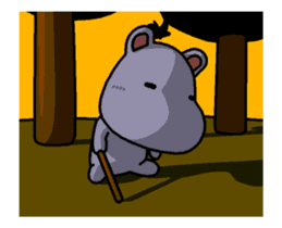 Lovely Hippopotamus (Animation) sticker #13013569