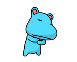 Lovely Hippopotamus (Animation) sticker #13013575