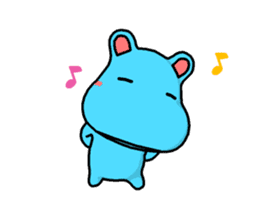 Lovely Hippopotamus (Animation) sticker #13013581