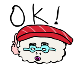 funny sushi man sticker #13014317