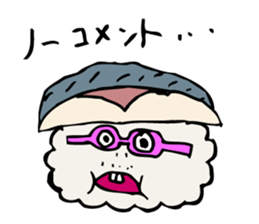 funny sushi man sticker #13014321