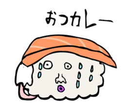 funny sushi man sticker #13014326