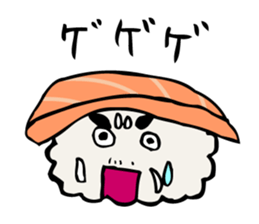 funny sushi man sticker #13014335